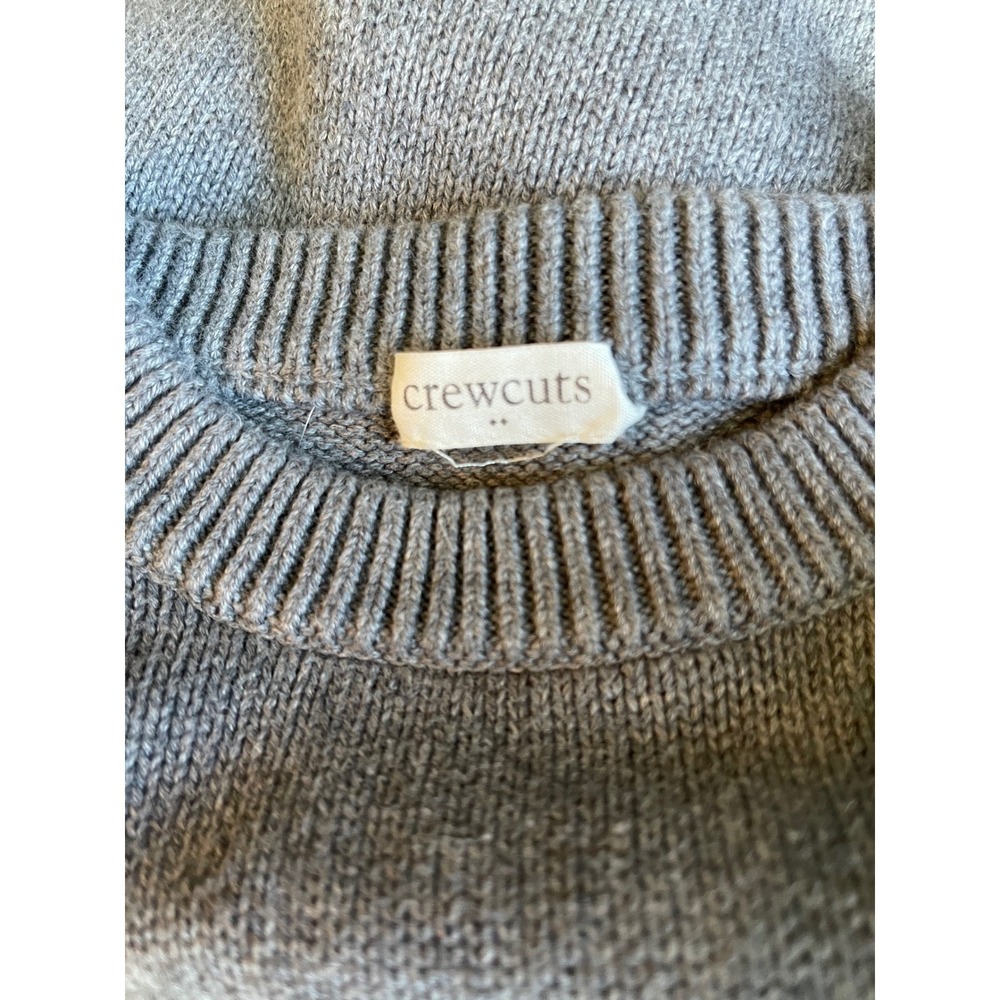 Crewcuts Gray Dinosaur Knit Sweater Kids Boys Size‎ M - Picture 3 of 4